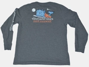 Vineyard Vines Unisex Young Shirt Size XL -18 Whale-Wolf Halloween Long Sleeve - Picture 1 of 14