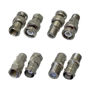 Adapter Connector BNC to F TV Male Plug & Female Jack RF Coaxial Terminals - Picture 1 of 8
