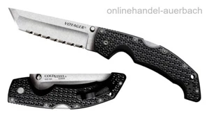 COLD STEEL Large Voyager Tanto Point Serrated Taschenmesser Klappmesser Messer - Bild 1 von 1