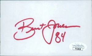 Brent Jones San Francisco 49ers Signed 3x5 Index Card JSA Authenticated - Picture 1 of 2