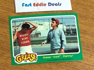 TOPPS 1978 THE GREASE THE MOVIE BUBBLEGUM CARD 79 JOHN TRAVOLTA RYDELL HIGH - Picture 1 of 2