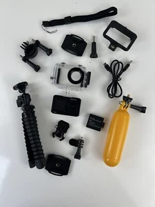Vivitar 4K GoPro Type Action Camera Lot With Accessories & Parts UNTESTED USED - Picture 1 of 11