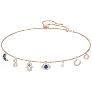 Swarovski Symbolic Necklace, Multi-Colored Rose-Gold Tone Plated -5497664 New - Picture 1 of 4