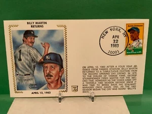 Billy Martin FDC Envelope Returns April 1983 Yankees - Picture 1 of 1