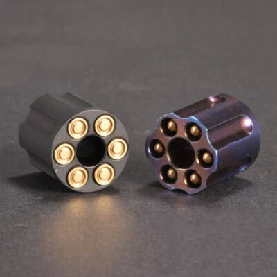 Titanium Revolver Magazine Shaped Lanyard Knife Bead Paracord Pendant Detachable - Image 1 of 4