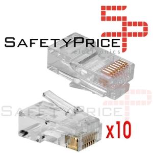 10x Conectores RJ45 CAT 5e para Cable de Red Ethernet Clavija Lan A-41 - Imagen 1 de 1