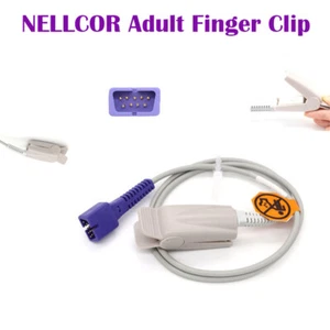 Erwachsene Finger Clip SpO2 Sensor Sonde 9Pin 1M kompatibel mit NELLCOR N550 N560 - Bild 1 von 10