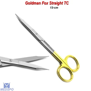 Medical Scissor Tissue Cutting Micro Shears Goldman-Fox Scissors Straight TC CE - Picture 1 of 5
