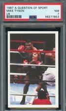 Mike Tyson 1987 A Question of Sport UK Boxing Rookie Card RC Graded PSA 7