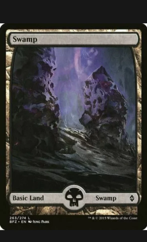 Swamp 263 FULL ART Battle for Zendikar Pack Fresh MTG Magic the Gathering - Image 1 of 1