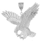 Rhodium Plated 925 Sterling Silver Great Eagle Pendant