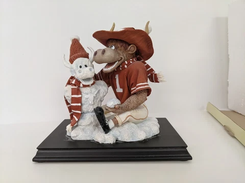 Slavic Treasures BEVO and Snowman Figurine Mascot Snowman University Of Texas Cover