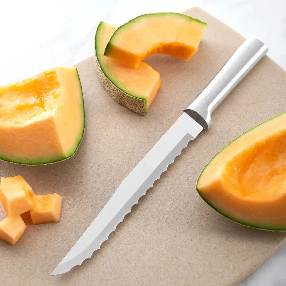 Cuchillo rebanador dentado Rada R138 L/R mano hecho en EE. UU. hoja de 7", carnes/verduras + Foto 1 de 4