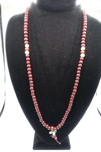 Collar de cuentas Chakra Buena suerte Mala Collar rojo - Imagen 1 de 6