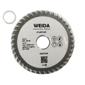 2x 105mm 40T TCT Wood Cutting Saw Blade ATB 1.0mm 4" Circular 20/16 Timber Wheel - Picture 1 of 7