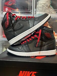 555088-060 Nike Air Jordan 1 Retro High OG Black Gym Red Satin Metallic (Men's)