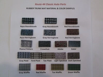 1968 Pontiac Bonneville Hardtop Heavy Duty Rubber Trunk Mat Gray Herringbone - Image 1 of 2