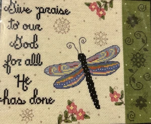 Janlynn Give Praise Counted Cross Stitch Kit #005-0901 Religious Give Thanks - Picture 1 of 7