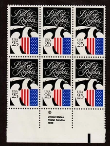 Scott 2421 25¢ Bill of Rights MNH Free shipping in the US - Picture 1 of 1