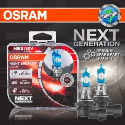 2x HB3 +150% Faro OSRAM Night Breaker LÁSER PRÓXIMA GENERACIÓN Bombillas HIGH BEAM Foto 1 de 4