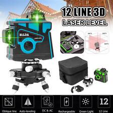 3x360° Poziom lasera płytek 12 linii Laser krzyżowy 3D Samopoziomujący Akumulator