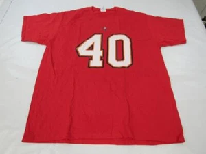 New-Flaw Mike Alstott #40 Tampa Bay Buccaneers Mens Size XL Red Shirt - Picture 1 of 5
