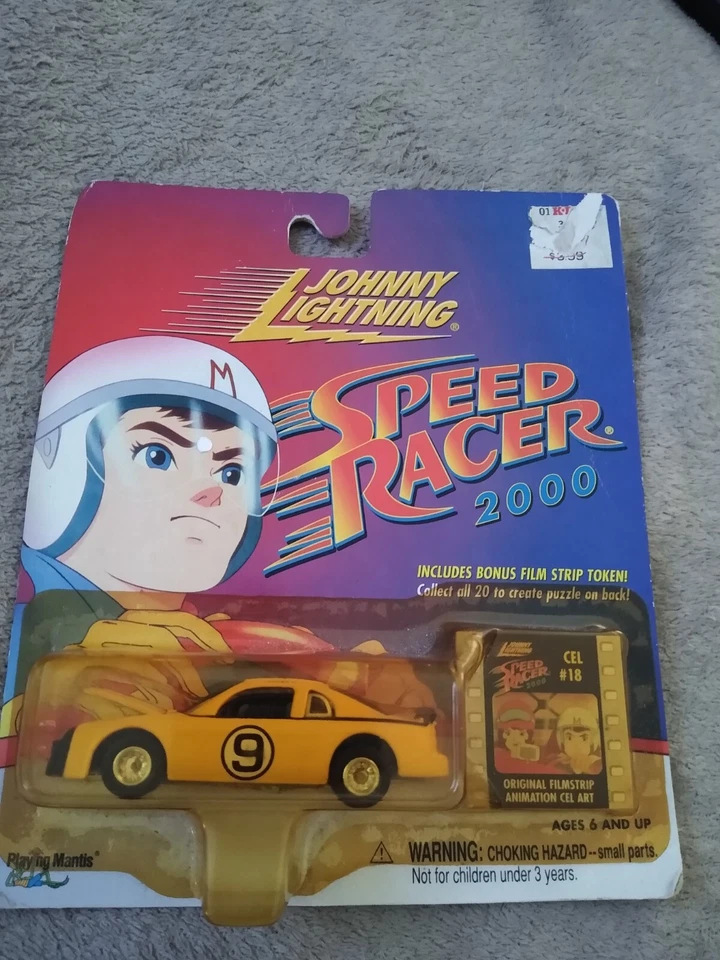 JOHNNY LIGHTNING SPEED RACER  RACER X STOCK CAR  in CARD with CEL #18 - Image 1 of 2