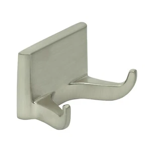 Double Robe Hook Wall Mounted Brushed Nickel Towel Hook - Picture 1 of 5