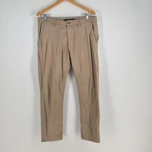 French Connection mens chino pants size 34 beige straight cotton solid 041347 - Picture 1 of 11
