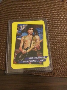 1985 AGI Rock Star Concert Card Rolling Stones Keith Richards #102 vintage 