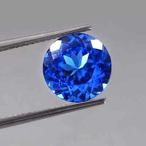 AAA Grade Natural Flawless Ceylon Blue Spinel Round Cut Loose Gemstone 10x10 MM - Picture 1 of 8