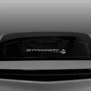 Stingray Text Etching Screen Blocker WindRestrictor® For 14-19 Corvette C7 Coupe - Picture 1 of 6