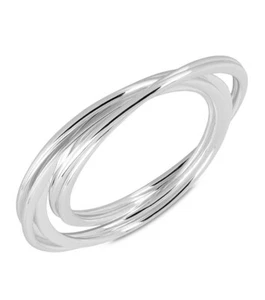 $58 ROBERT LEE MORRIS FLAT BANGLE SET SILVER TONE BRACELET 250B - Picture 1 of 5