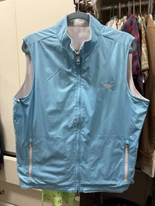Mens Large Peter Millar Vest Blue Gray PGA Tour - Picture 1 of 11