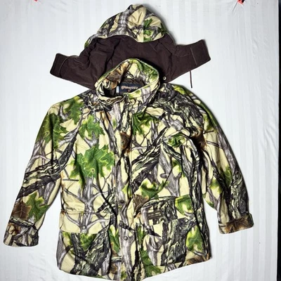 Game hide Camo Jacket Mens Medium Woodlot Hush Hide Hunting Hooded Pockets - Image 1 of 4