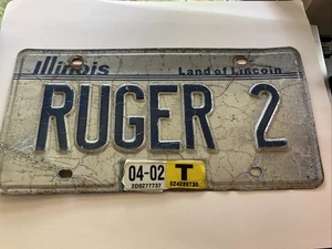 Vintage Illinois Land Of Lincoln License Plate RUGER 2 Collectible - Picture 1 of 7