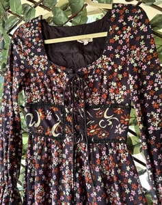 Peck & Peck Harberdasher 1960s True vintage Dress Romantic Corset boho Floral - Picture 1 of 12