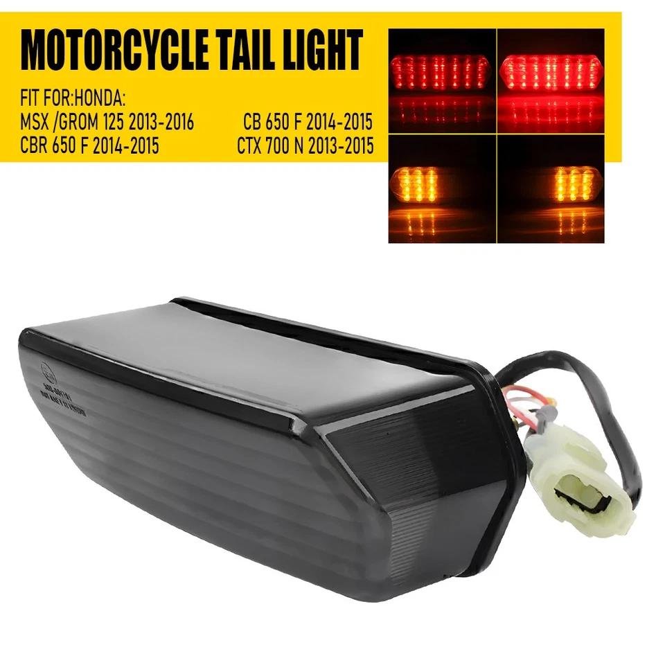 LED Motorcycle Brake Light Tail Integrated Signal Turn For Honda Grom125 MSX125 - Image 1 of 4