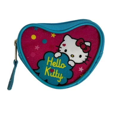 Bolsa para monedas Sanrio 2015 Hello Kitty azul en forma de corazón con cremallera Foto 1 de 4