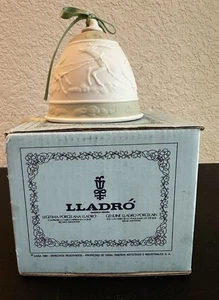 [A2] - Vtg In Original Box 1988 Lladro Porcelain Bell w/ Ribbon for Hanging - Picture 1 of 3