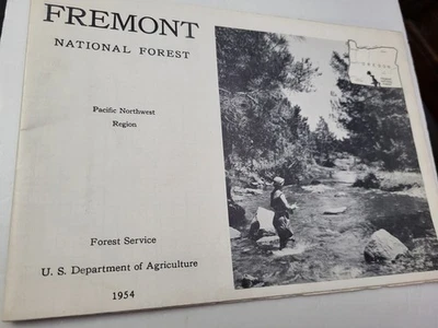 Great 1954 Fremont National Forest Map - Image 1 of 4