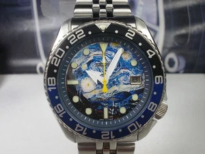 SEIKO 150M SCUBA DATE AUTO MENS WATCH 7002-7000 'STARRY NIGHT' (SN 381305) - Picture 1 of 12