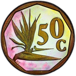 PR67CAM 1992 50C Südafrika 50 Cent PP, PCGS Trueview - schön getönt - Bild 1 von 3