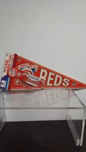 De colección 1990 Cincinnati Reds Serie Mundial Campeones Rojo 30" Banderín Nuevo - Imagen 1 de 12