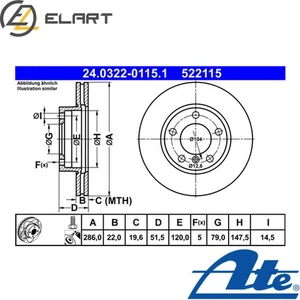 2x BRAKE DISC 24.0322-0115.1 FOR BMW Z4/Roadster/E85 Z3/E36 N42B20A N46B20 2.0L - Picture 1 of 9