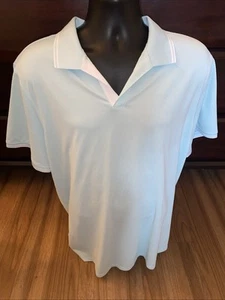 G/FORE Teal Golf Polo Shirt Mens Size XXL V Neck - Picture 1 of 6
