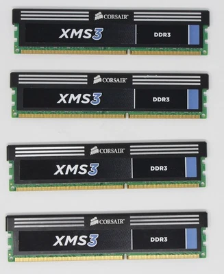 Corsair XMS3 32 GB (4x8GB) CMX32GX3M4A1333C9 DDR3-1333 RAM (#29382) - Bild 1 von 2