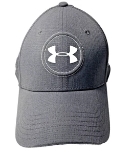 Gorra de béisbol Under Armour gris sombrero golf ventilado ajustado logotipo Hewlett Packard - Imagen 1 de 7