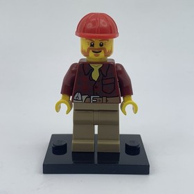 LEGO CITY FLANNEL SHIRT MINIFIGURE cty0467 60059 Red Hat Logger