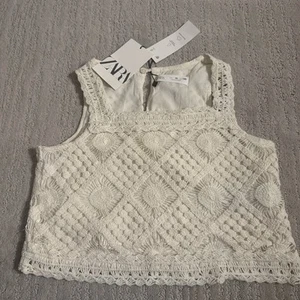 ZARA New With Tags Girls Crochet Tank size 10 - Picture 1 of 2
